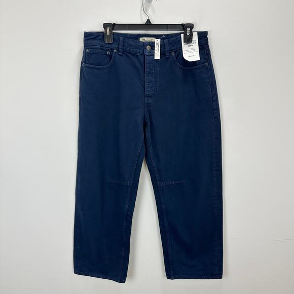 Madewell The Petite Darted Barrel Leg Jean Garment Dyed Juniper Berry US 28P NWT - Picture 7 of 14